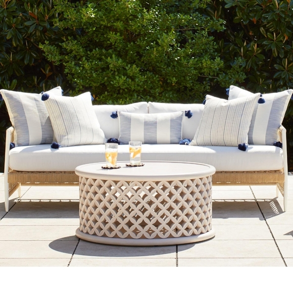 BNWT Surf Stripe Pillow (20" SQ) Navy - Picture 2 of 2